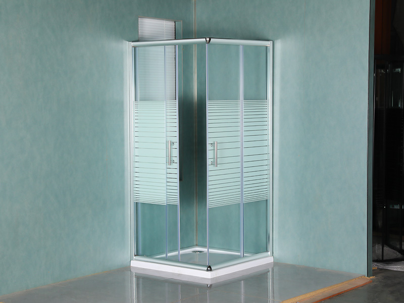 SQ Çift Delikli Kulplu Kare Çerçeveli Sürgülü Duş Kabini SQ Çift Delikli Kulplu Kare Çerçeveli Sürgülü Duş Kabini