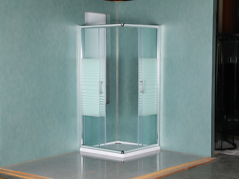 SQ Çift Delikli Kulplu Kare Çerçeveli Sürgülü Duş Kabini SQ Çift Delikli Kulplu Kare Çerçeveli Sürgülü Duş Kabini