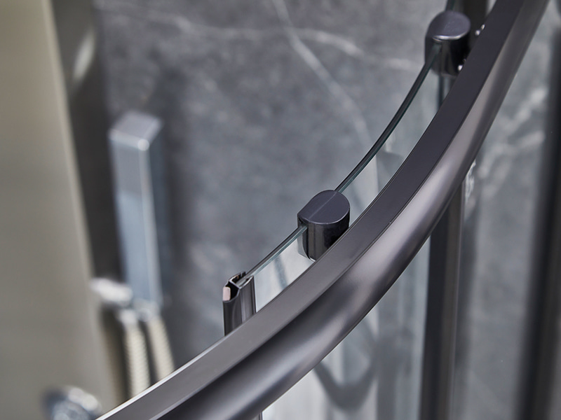 SE Duşakabin Sürgülü Cam Kapı, Siyah Alüminyum Profil SE Duşakabin Sürgülü Cam Kapı, Siyah Alüminyum Profil