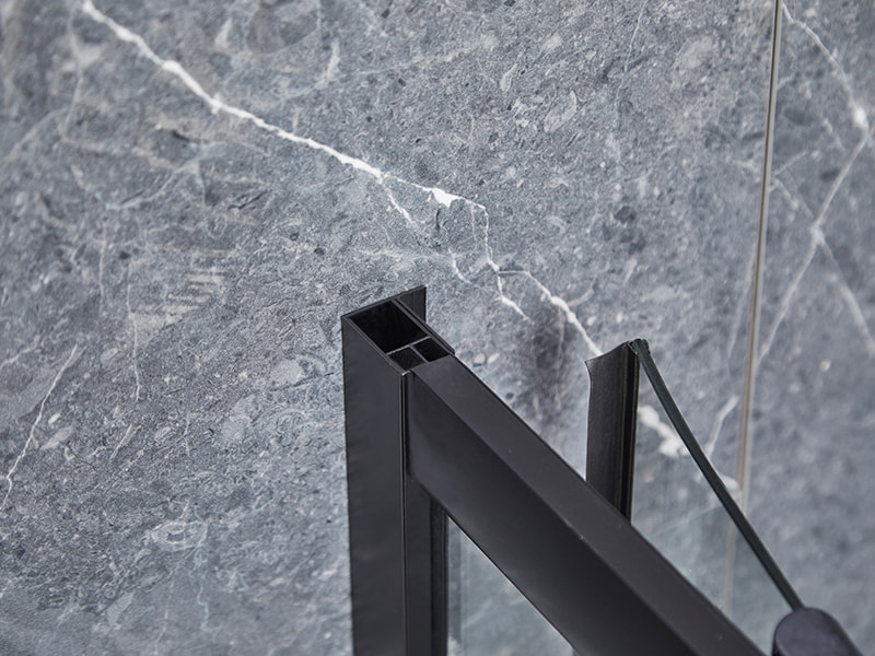 SE Duşakabin Sürgülü Cam Kapı, Siyah Alüminyum Profil SE Duşakabin Sürgülü Cam Kapı, Siyah Alüminyum Profil