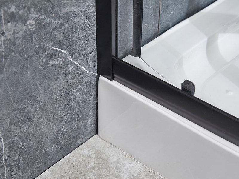 SE Duşakabin Sürgülü Cam Kapı, Siyah Alüminyum Profil SE Duşakabin Sürgülü Cam Kapı, Siyah Alüminyum Profil