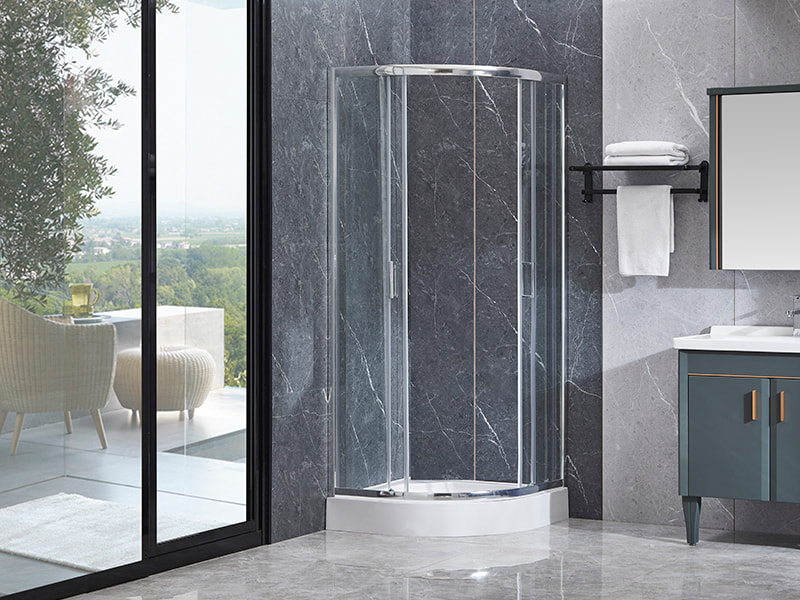 SE Krom Alüminyum Profil Banyo İçin Sürgülü Duş Muhafazası