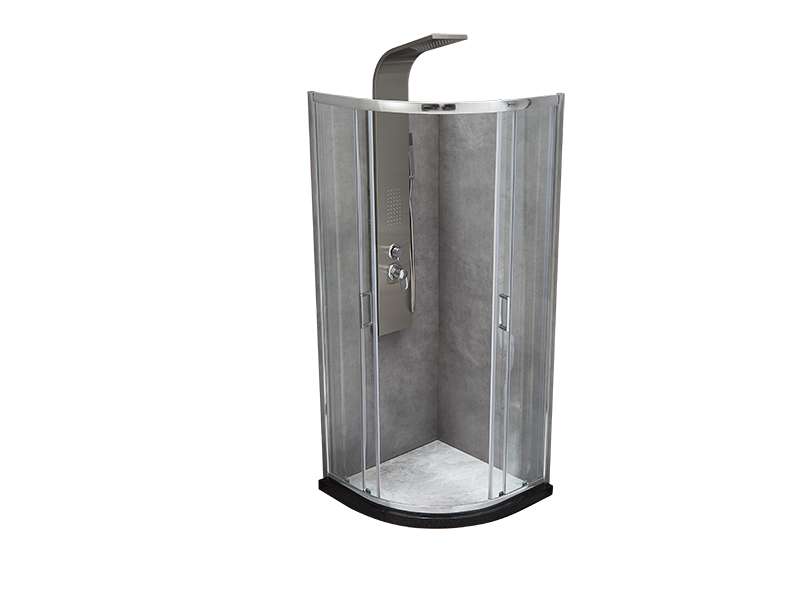 SE Sürgülü Duş Kabini, Şeffaf Temperli Cam, Krom Alüminyum Profil, Çift Delikli Kulp, Tepsisiz SE Sürgülü Duş Kabini, Şeffaf Temperli Cam, Krom Alüminyum Profil, Çift Delikli Kulp, Tepsisiz