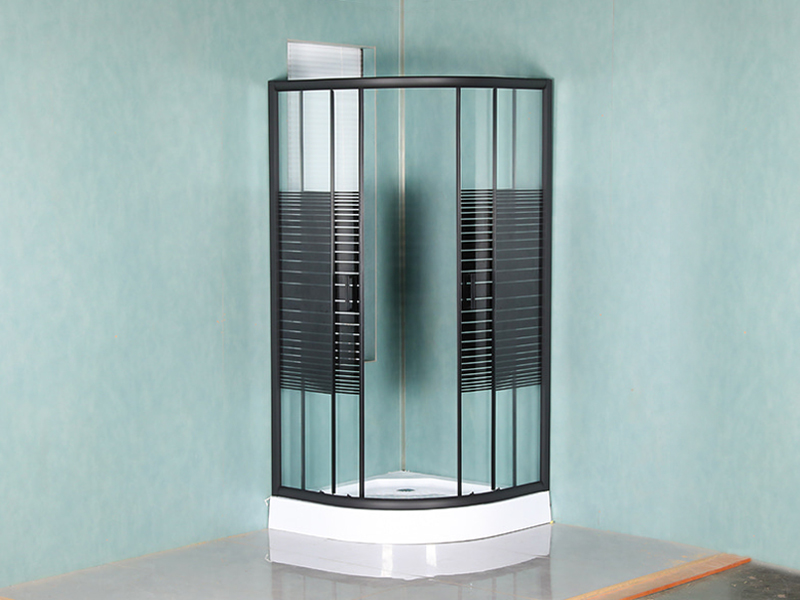 SE Siyah Alüminyum Çerçeve Sürgülü Temperli Cam Duş Kabini SE Siyah Alüminyum Çerçeve Sürgülü Temperli Cam Duş Kabini